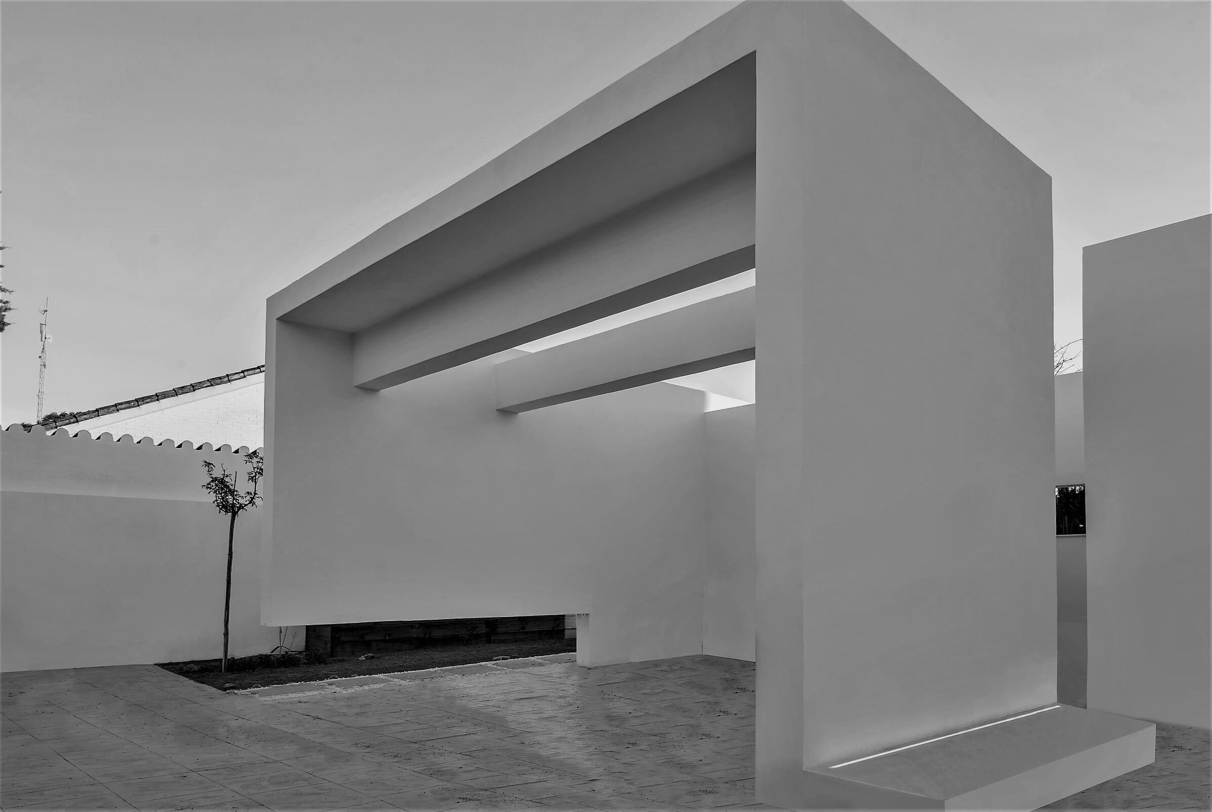 Detalle de la techada del garaje